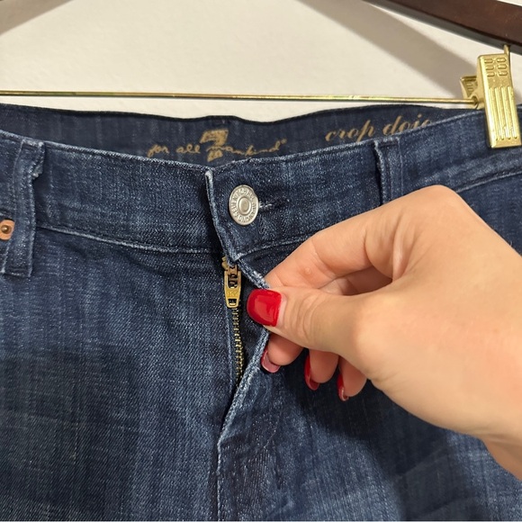 7 For All‎ Mankind Dojo Capri Blue Jeans Womens Size 31 Denim - Picture 3 of 11